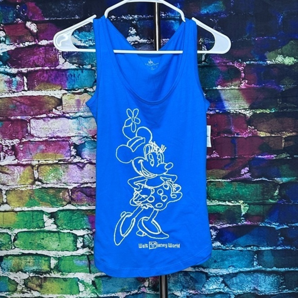Disney Parks Walt Disney World Blue Minnie Mouse tank top Size XS.